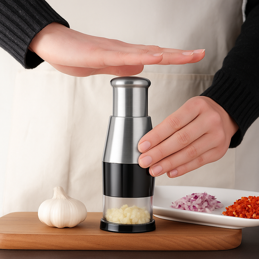 Manual chopper for garlic and vegetables